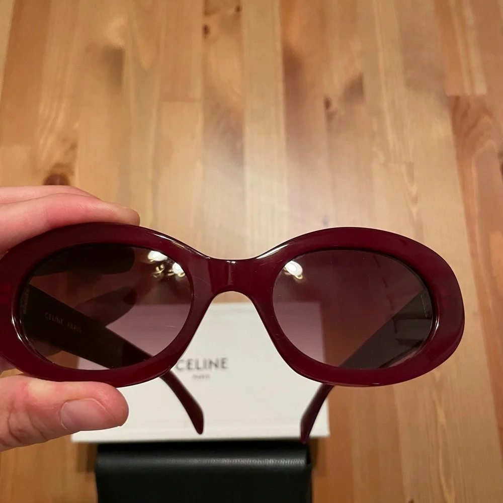 Celine Triomphe Oval Acetate Sunglasses - Picture 5 of 16